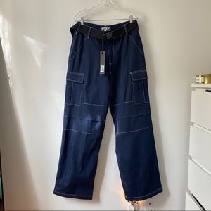 I.AM.GIA Denim Cargo Pants w/ Utility Belt